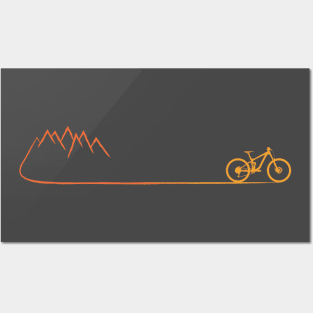 mountain bike mtb gift cycling cyclist mountain biker Posters and Art